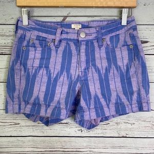 J. Crew factory patterned jean shorts